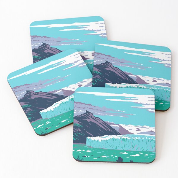 Item preview, Perito Moreno Glacier in Los Glaciares National Park Argentina WPA Art Deco Poster  designed and sold by patrimonio.