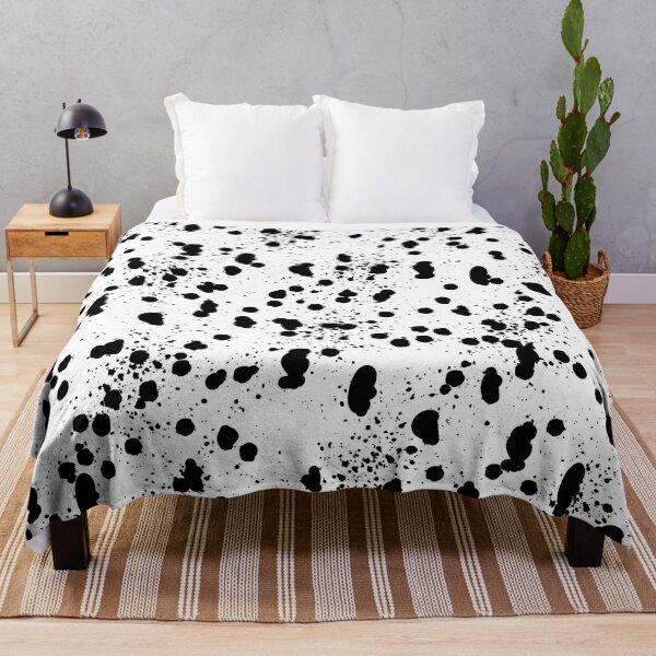 Item preview, Dalmatian Spots Pattern - Black and White Animal Print Ink Dots designed and sold by SMillustrations.