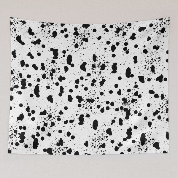 Item preview, Dalmatian Spots Pattern - Black and White Animal Print Ink Dots designed and sold by SMillustrations.