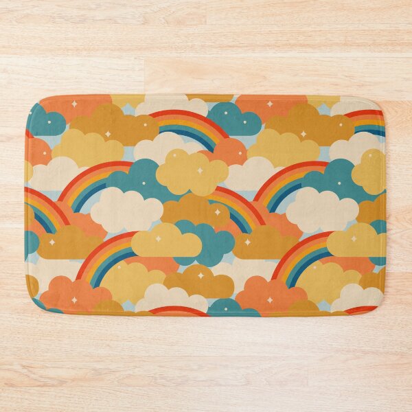 Item preview, 70s Rainbow Clouds - Large designed and sold by latheandquill.