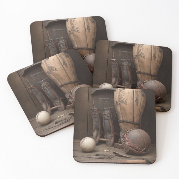 Item preview, "Vintage Baseball Equipment: Distressed Look Design for Gloves, Bats, and Balls" designed and sold by CyberCollective.