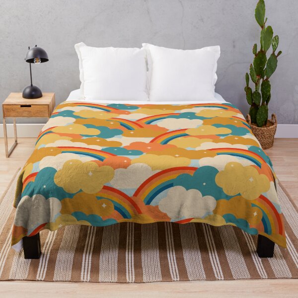 Item preview, 70s Rainbow Clouds - Large designed and sold by latheandquill.