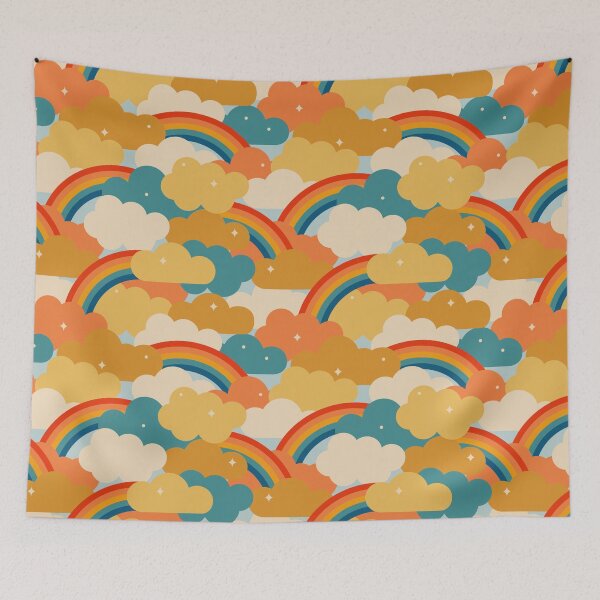 Item preview, 70s Rainbow Clouds - Large designed and sold by latheandquill.