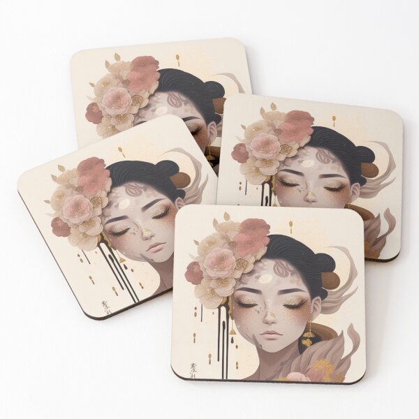 Item preview, Portrait floral in earth tones  designed and sold by Roxburylane.