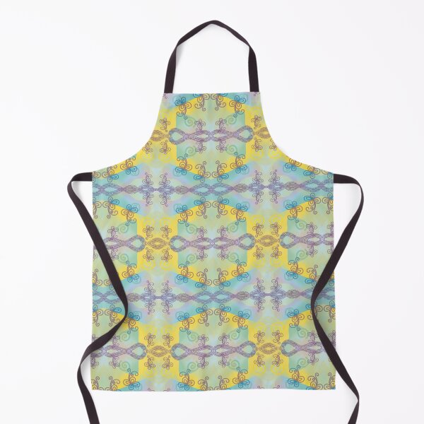 Item preview, Abstract Purple, yellow and baby blue flowers Pattern designed and sold by Lumia Creations.