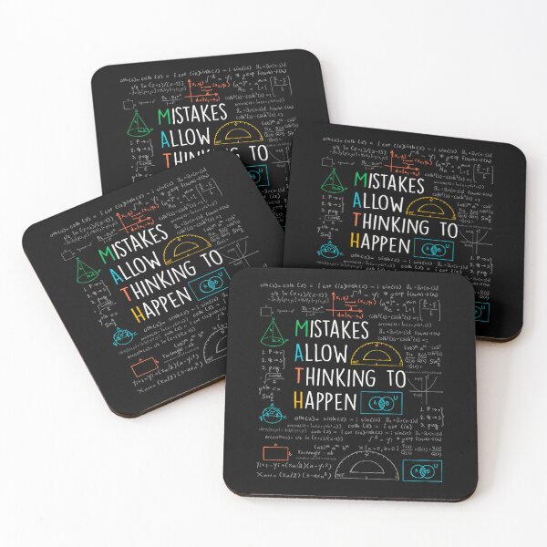 Item preview, Mistakes Allow Thinking to Happen - Math Teacher Quotes Funny maths designed and sold by Kristinauhn.