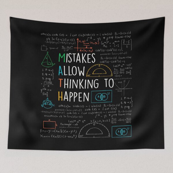 Item preview, Mistakes Allow Thinking to Happen - Math Teacher Quotes Funny maths designed and sold by Kristinauhn.