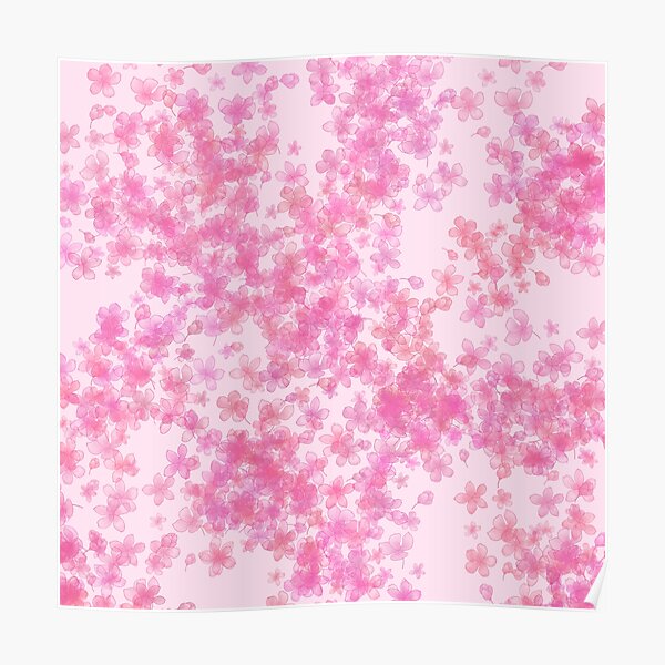 Pink Sakura Blossoms Poster