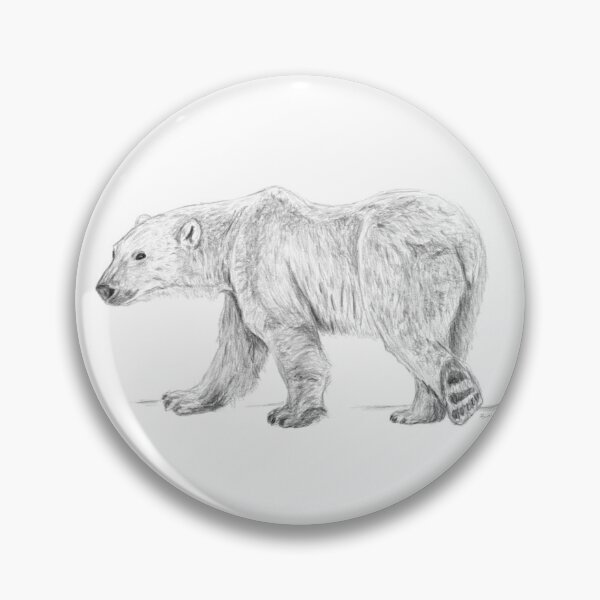 Item preview, Polar Bear (Realistic Pencil Drawing) | Safari Sketches designed and sold by flypigart.