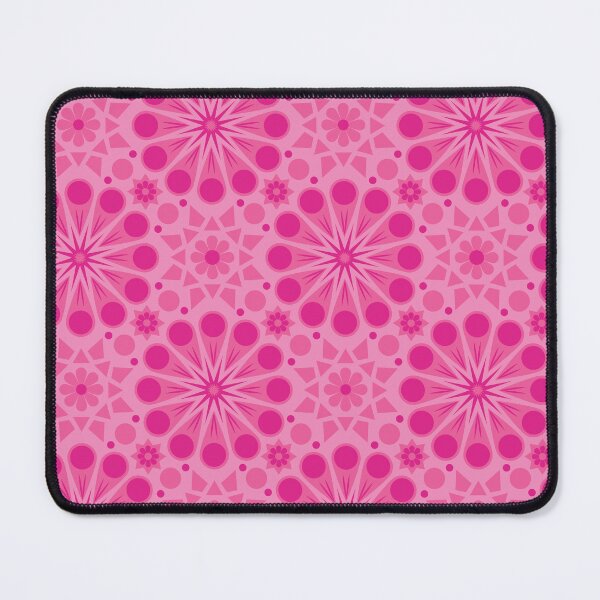 Item preview, Retro Geometric Floral in Hot Pink designed and sold by latheandquill.