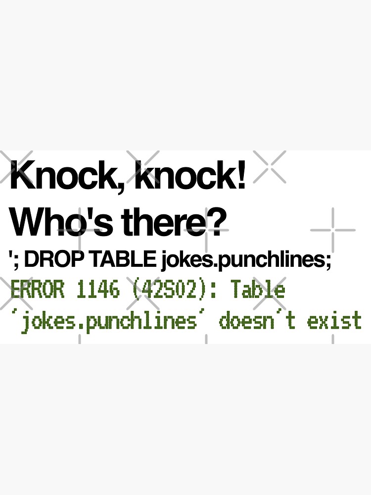 Knock, Knock SQL Injection by unixorn