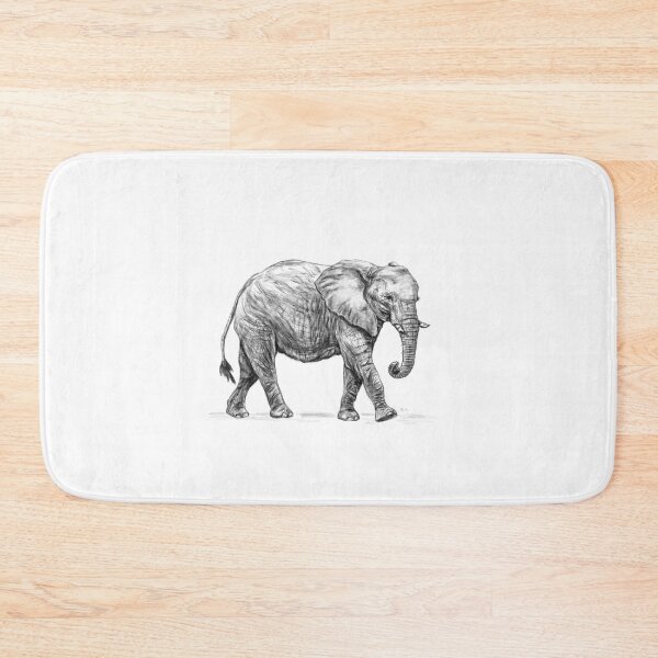 Item preview, African Elephant (Realistic Pencil Drawing) | Safari Sketches designed and sold by flypigart.