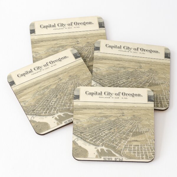 Item preview, Vintage Pictorial Map of Salem OR (1905) designed and sold by BravuraMedia.