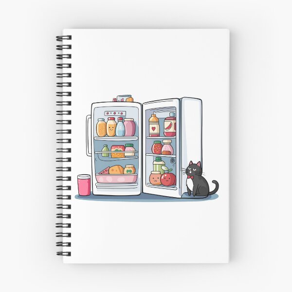 Item preview, Cat raiding refrigerator  designed and sold by PiggyWonka.