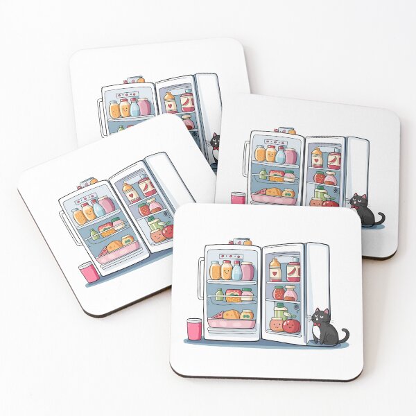 Item preview, Cat raiding refrigerator  designed and sold by PiggyWonka.