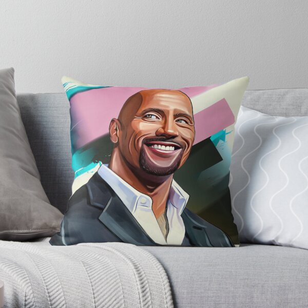 Dwayne Rock Johnson Pillow, Rock Dwayne Johnson Print