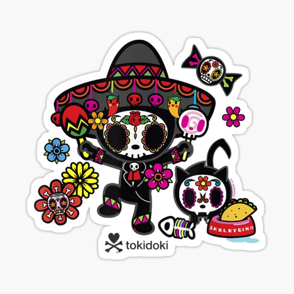 Item preview, Tokidoki Halloween Day Of The Dead Adios & Skeletrino Shot  designed and sold by VickiFMatherne.