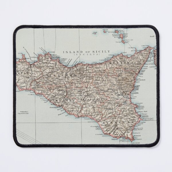 Item preview, Vintage Map of Sicily Italy (1900) designed and sold by BravuraMedia.