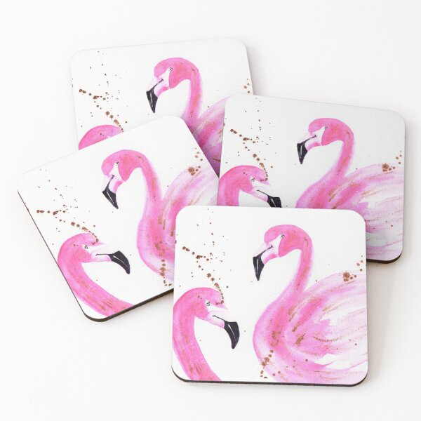 Item preview, Watercolor Pink Flamingos | Summer Vibe designed and sold by CalmDay-Art.