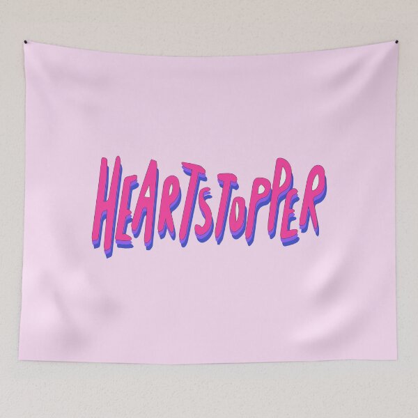 Item preview, Heartstopper lettering bisexual flag designed and sold by Florvolcanica.