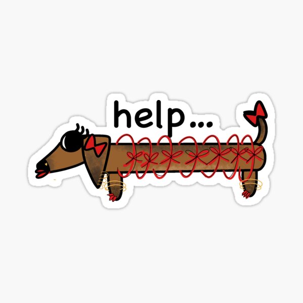 Item preview, Cunty Help Weiner Dog Dachshund  designed and sold by T-Forty.