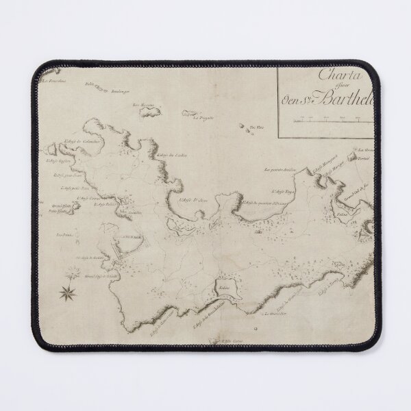 Item preview, Vintage Map of St Barts (1786) designed and sold by BravuraMedia.