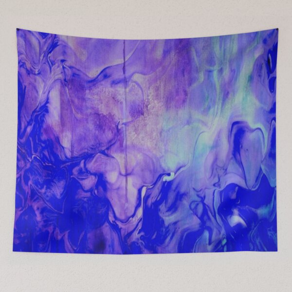Item preview,   fluid art, pouring technique in purple and blue designed and sold by Optimystic-arts.