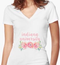 Indiana Women's Fitted V-Neck T-Shirt
