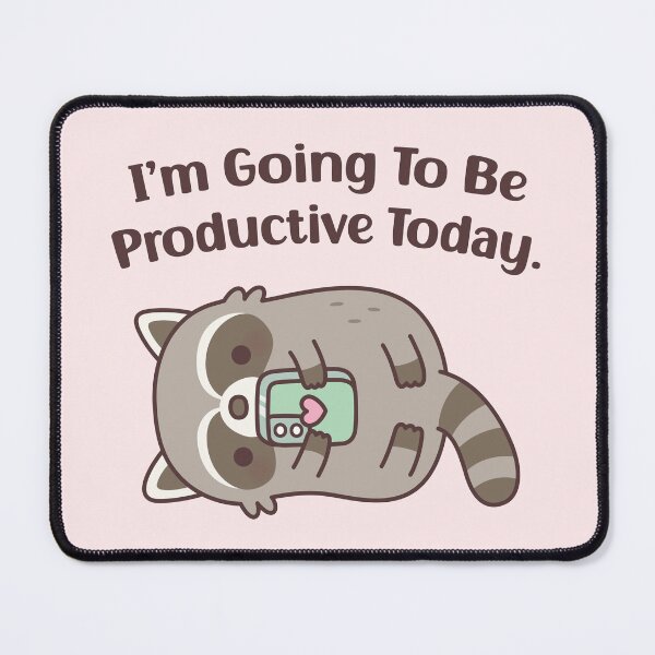 Item preview, Cute Lazy Raccoon Going To Be Productive Today Funny designed and sold by rustydoodle.