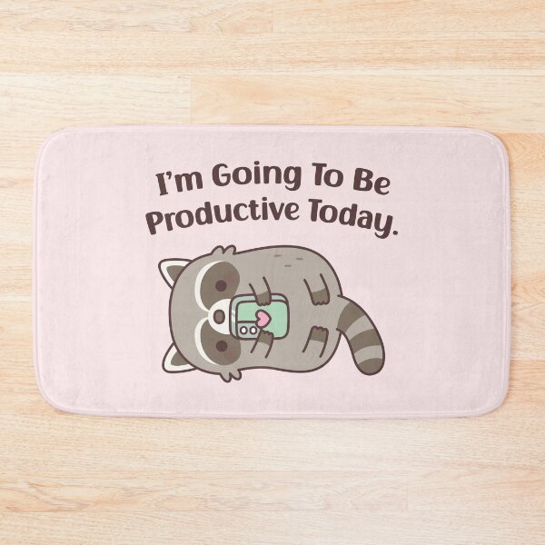 Item preview, Cute Lazy Raccoon Going To Be Productive Today Funny designed and sold by rustydoodle.