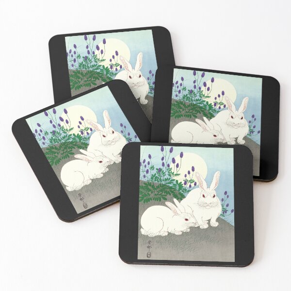 Item preview, Rabbits At Full Moon - Ohara Koson	 designed and sold by zggihsxqj4.