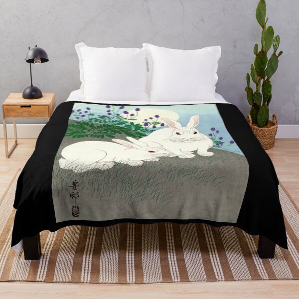 Item preview, Rabbits At Full Moon - Ohara Koson	 designed and sold by zggihsxqj4.