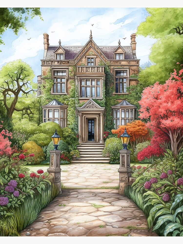 Thumbnail 3 of 3, Photographic Print, English Country House designed and sold by shadowalice.