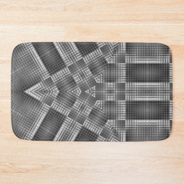 Item preview, Black and white geometric asymmetric modern art pattern designed and sold by fuzzyfox.