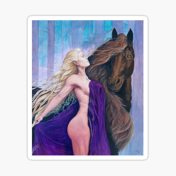 Lady Godiva Melissa Muse fantasy art Sticker