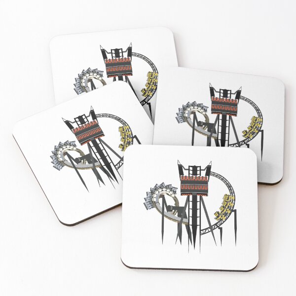 Item preview, Alton Towers Staffordshire Theme Park Coaster Trio designed and sold by Fiafnrga.