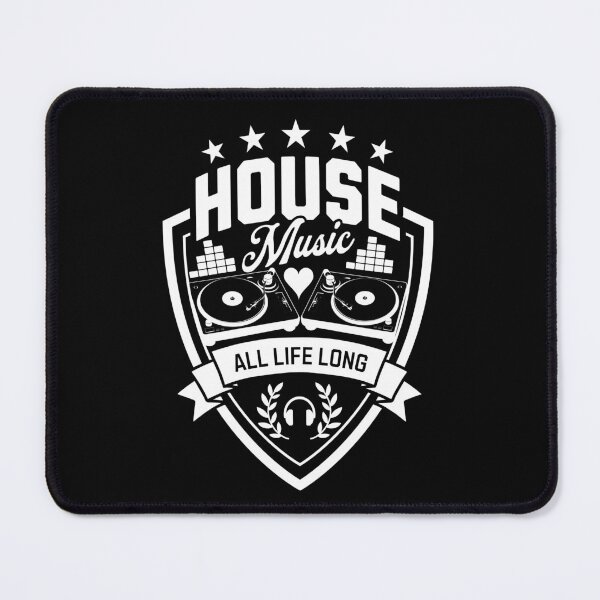 Item preview, HOUSE MUSIC - Turntable Sheild (White) designed and sold by Discothreadz.