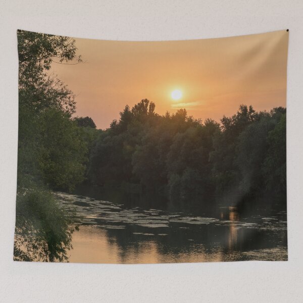 Item preview, Sunset over the Verdant Riverside of Maritsa River designed and sold by Georgia Mizuleva.