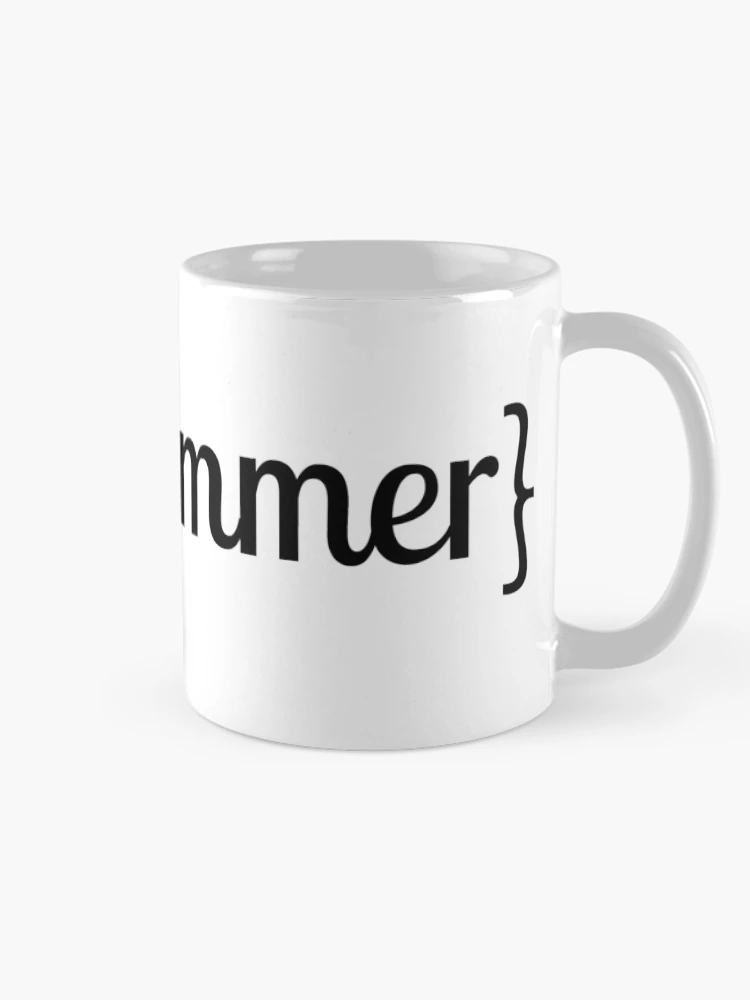 Thumbnail 3 of 6, Coffee Mug, Programmer Developer function brackets Sticker designed and sold by nikolap99.