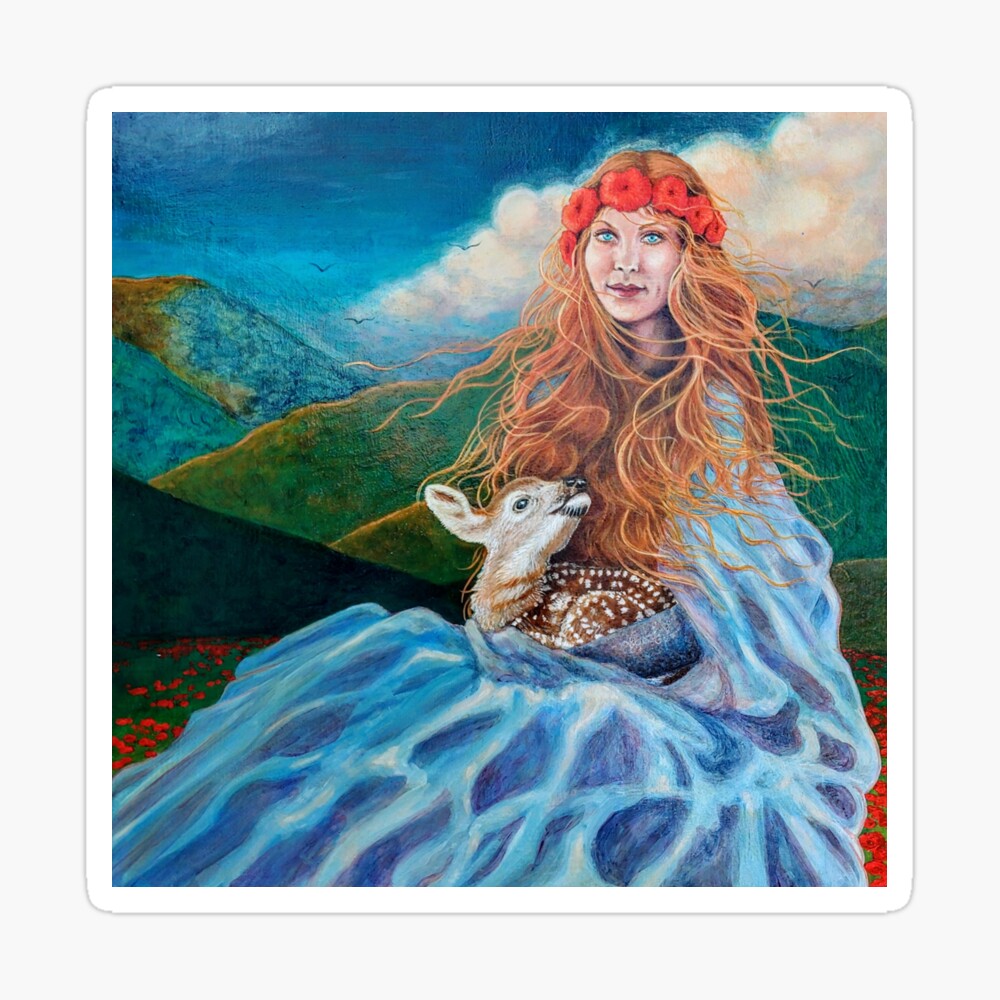 Poppy deer Melissa Muse fantasy art 