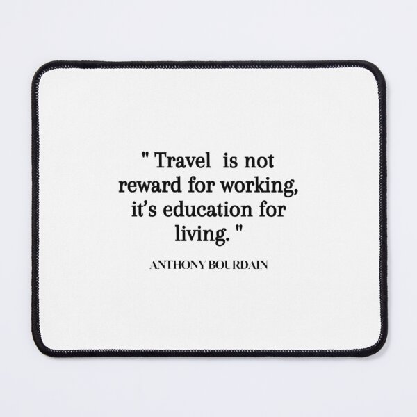 Item preview, Travel quote Anthony Bourdain designed and sold by JeweliciousUS.