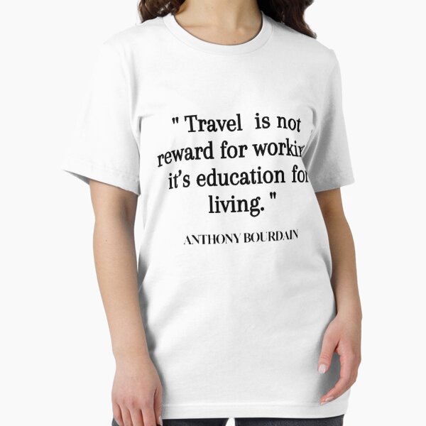 Aperçu de l'œuvre Citation voyage Anthony Bourdain créée et vendue par JeweliciousUS.