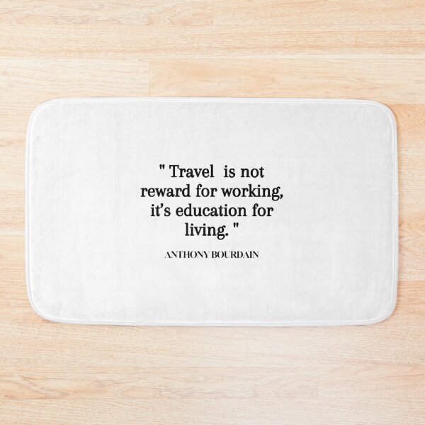 Item preview, Travel quote Anthony Bourdain designed and sold by JeweliciousUS.