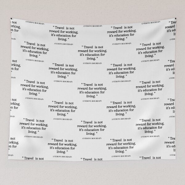 Item preview, Travel quote Anthony Bourdain designed and sold by JeweliciousUS.