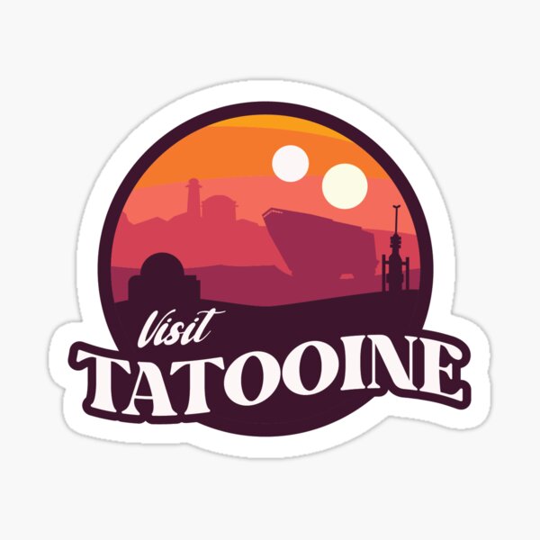 Vista previa del artículo con la obra «Visita Tatooine», diseñado y vendido por YoyosDoodles.