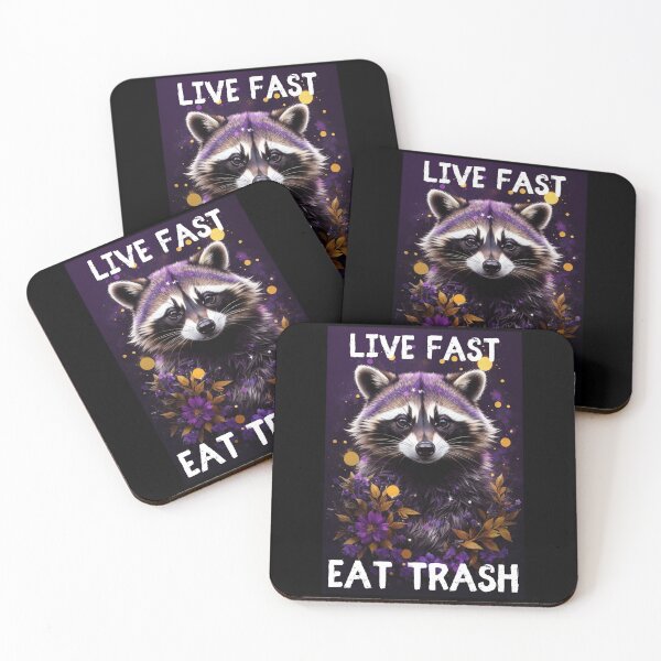 Item preview, Live Fast Eat Trash designed and sold by The Merch Experiment .