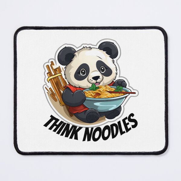 Item preview, Thinknoodles Panda eating with red shirt  designed and sold by Socool101.