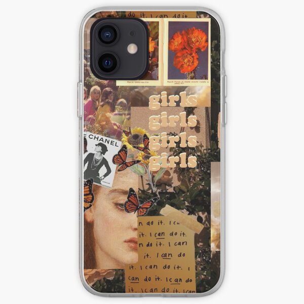 Estilo de collage de arte de "chicas" Funda blanda para iPhone