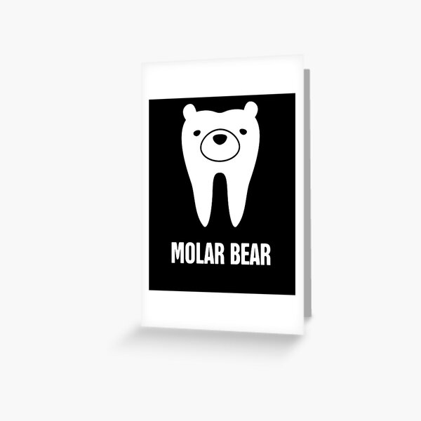 Molar Bear | Cute Dentist Orthodontist Graphic Greeting Card