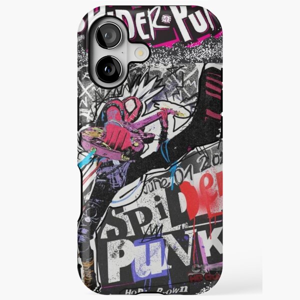 MMYAJT Morales Punk Gwen Phone Case Fit For IPhone 12/12 Pro, Black Spiderverse TPU Shockproof Protective IPhone Case Cute Colorful Spider Phone Case Cover Gift For Boy Girl Men Wome